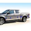 imageMade in USA Compatible with 20092014 Ford F150 Platinum Crew Cab 55 Bed WFender Flare Rocker Panel Chrome Stainless Steel Body Side Moulding Molding Trim Cover 55 Wide 12PC