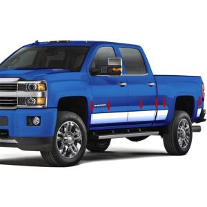 imageCompatible with 20142018 GMC Sierra Crew Cab 58 Bed Rocker Panel Trim 55 Wide 12PC