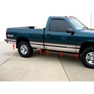 imageMade in USA Compatible with 19881998 Chevy Pickup Reg Cab Short Bed WO Fender Flare Rocker Panel 55 10Pc