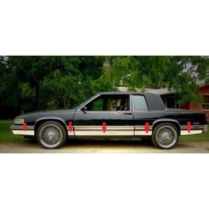 imageMade in USA Compatible with 19891990 Cadillac Deville Coupe Stainless Steel Chrome Rocker Panel Trim Body Side Moulding 7 Wide 10PC