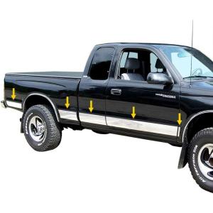 imageMade in USA Compatible with 19952004 Toyota Tacoma Limited Model Extended Cab 6 Bed Full Length Rocker Panel Trim 45 Wide 10PC
