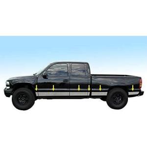 imageMade in USA Compatible with 19992006 Chevy Silverado 4 Door Extended Cab Short Bed Without Fender Flare Rocker Panel Trim 8 78 Wide 12PC
