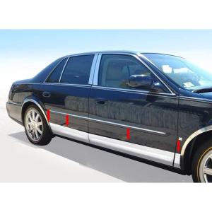 imageMade in USA Compatible with 20002005 Cadillac Deville  DTS 4 Door Stainless Steel Chrome Rocker Panel Trim Body Side Moulding 6 Wide 8PC