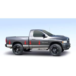 imageMade in USA Compatible with 20022008 Dodge Ram Regular Cab Short Bed Rocker Panel Chrome Stainless Steel Body Side Moulding Molding Trim Cover 8 Wide 10PC