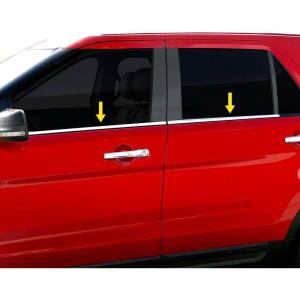 imageMade in USA Compatible with 20032006 Toyota Sequoia 4PC Stainless Steel Chrome Window Sill Trim Overlay