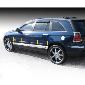 imageMade in USA Compatible with 20042008 Chrysler Pacifica Between Wheel Rocker Panel Trim 6 Wide 8PC