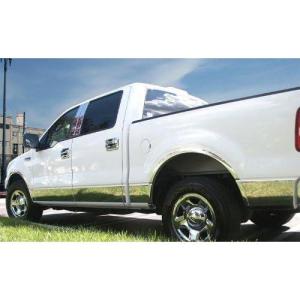 imageMade in USA Compatible with 20042008 Ford F150 Crew Cab Long Bed Without Fender Flare Rocker Panel Trim Body Side Moulding 7 Wide 12PC