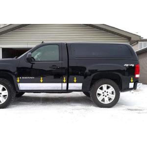 imageMade in USA Compatible with 20072013 GMC Sierra Reg Cab Short Bed Rocker Panel Trim 6 Wide 10Pc