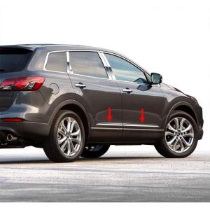 imageMade in USA Compatible with 20072015 Mazda CX9 Lower Accent 1 Wide 4PC Rocker Panel Trim