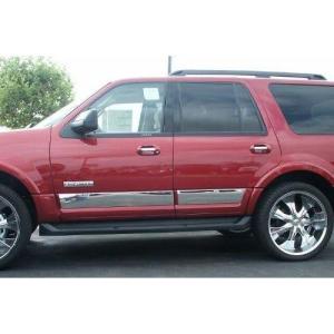 imageMade in USA Compatible with 20072017 Ford Expedition Rocker Panel Stainless Steel Trim 6 Wide 4PC Overlay