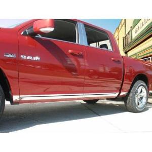 imageMade in USA Compatible with 20092018 Dodge Ram Quad Cab Short Bed WFender Flare Rocker Panel Chrome Stainless Steel Body Side Moulding Molding Trim Cover 3 18 Wide 14PC