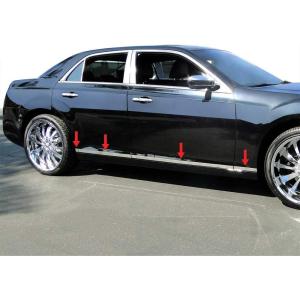 imageMade in USA Compatible with 20112015 Chrysler 300C300 Upper Rocker Panel Trim Body Side Moulding 2 Wide 8PC
