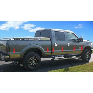 imageMade in USA Compatible with 20112016 Ford F250 SuperDuty Crew Cab Short Bed Rocker Panel Trim 105 12PC
