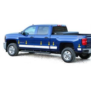 imageMade in USA Compatible with 20142018 Chevy Silverado Crew Cab 68 Short Bed Rocker Panel Trim 55 Wide 12PC
