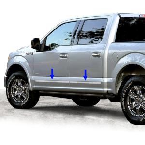 imageMade in USA Compatible with 20152018 Ford F150 Crew Cab 55 Bed Below Body Line 15 Wide 4PC Generic Body Side Molding Trim