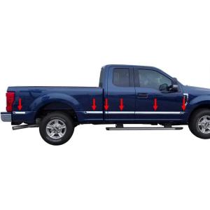 imageMade in USA Compatible with 20172020 Ford F250350 Superduty ExtSuper Cab Rocker Panel 65 Bed Above Body Line 2 58 12PC