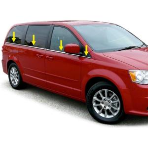 imageMaxMate Made in USA Compatible with 20082020 Dodge Grand Caravan 8PC Stainless Steel Window Sill Overlay
