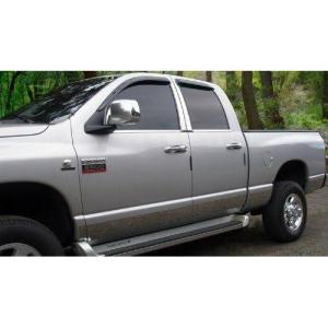 imageMade in USA Compatible with 20022008 Dodge Ram QuadCrew Cab Long Bed Rocker Panel Chrome Stainless Steel Body Side Moulding Molding Trim Cover 55 Wide 12PC