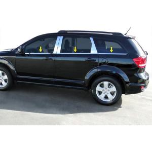 imageMaxMate Made in USA Compatible with 20092018 Dodge Journey 6PC Stainless Steel Chrome Window Sill Overlay